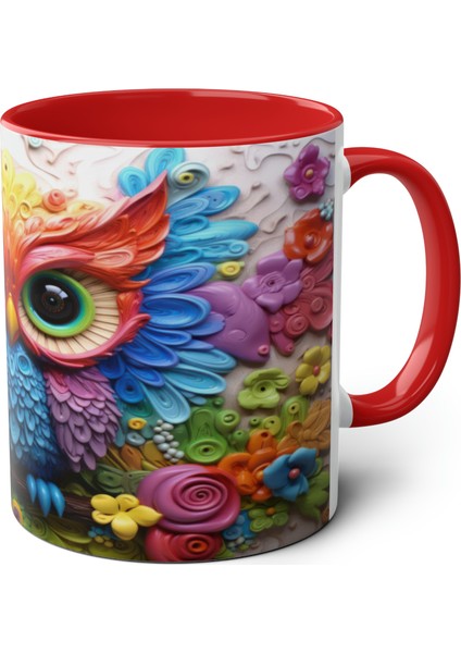 Baykuş Desenli Baskılı Kupa fiyatları