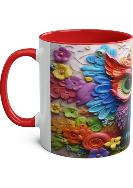 Baykuş Desenli Baskılı Kupa modelleri