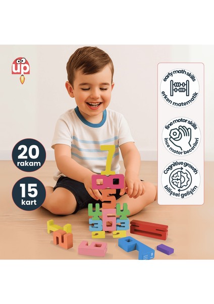 Montessori Ahşap Sayı Blokları | Okul Öncesi Eğitici Matematik Oyuncağı, Stem, Motor ve Zeka Gelişim fırsatları
