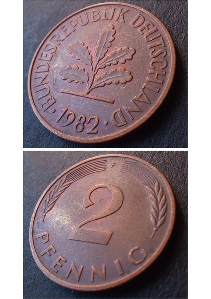 39963689A675D06E0A 1982 F Almanya 2 Pfennig Çil Para