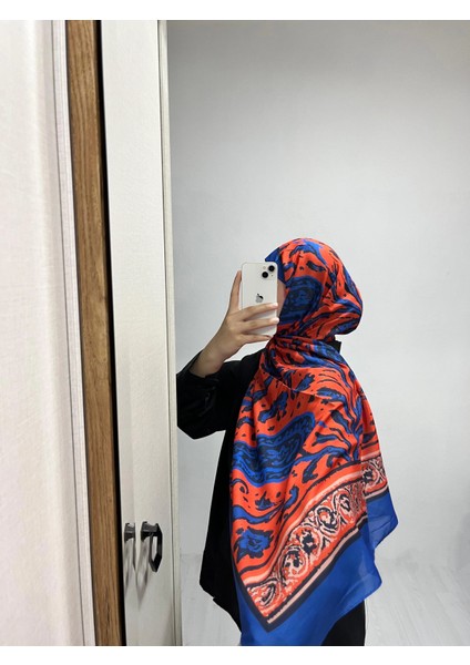 Etnik Desen Turuncu Renk Soft Pamuk Şal modelleri