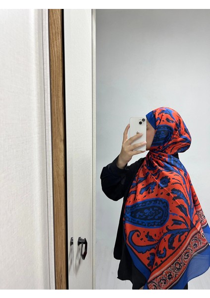 Etnik Desen Turuncu Renk Soft Pamuk Şal fırsatları