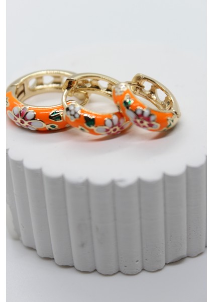 Üçlü Gold Mineli Set Çelik Küpe