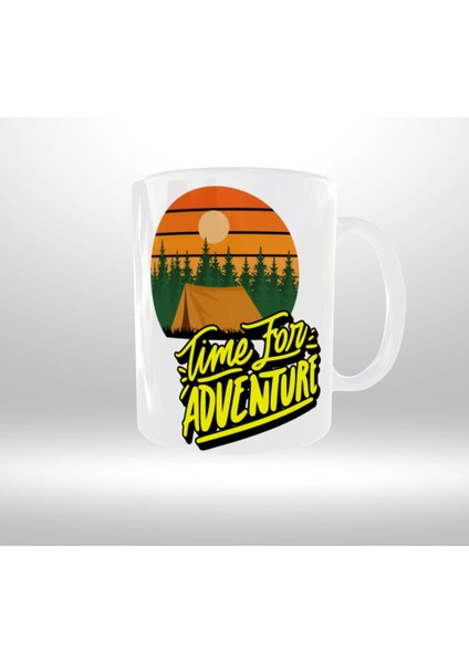 Doğa Kamp Temalı "tıme To Adventure" Yazılı Tasarım Kupa fiyatları