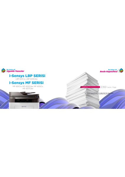 Canon CRG-067H Muadil Toner Kırmızı / LBP-631CW - LBP-633CDW - MF-651CW - MF-655CDW - MF-655CX - MF-657CDW fiyatları