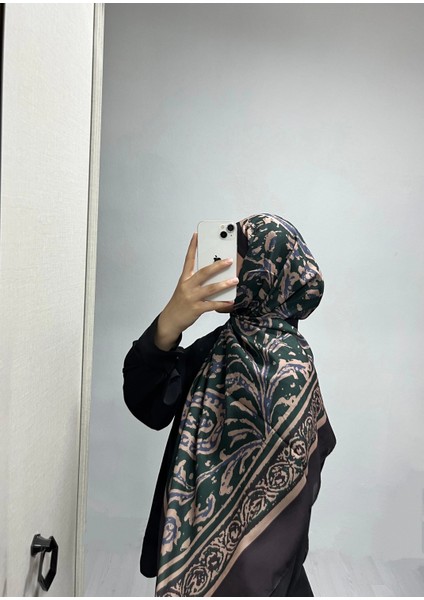 Etnik Desen Zümrüt Renk Soft Pamuk Şal modelleri