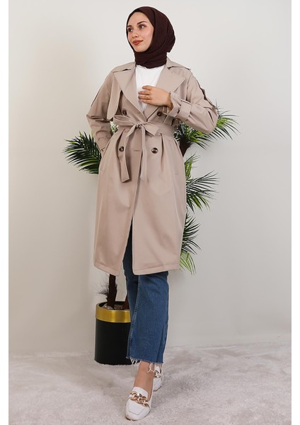 Erna Trençkot Krem modelleri