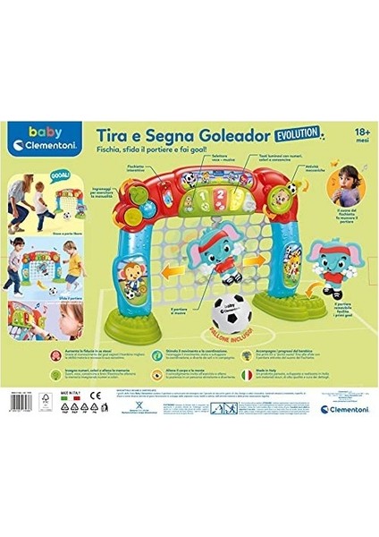 Interaktif Futbol Kalesi – Işıklı Sesli Hareketli Kaleci ve Top Seti - 58 x 14 x 46 cm