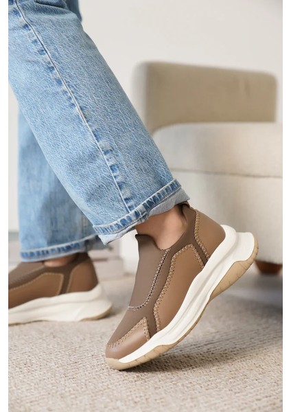 Kendy Premium Vizon Streç Detaylı Kadın Sneaker