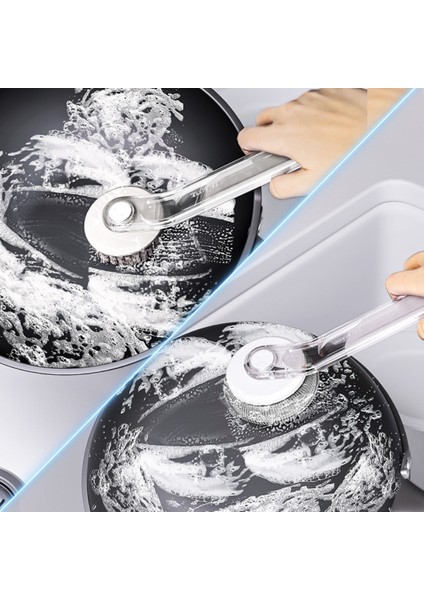 3 Başlıklı Bulaşık Yıkama Seti – Değiştirilebilir Sünger,tel ve Fırça Başlık ( Turuncu ) fiyatları