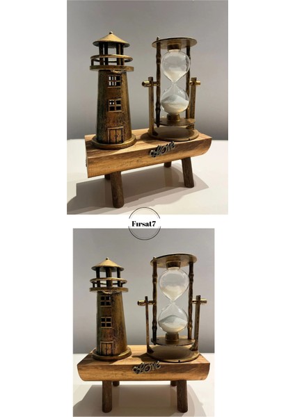 Dekoratif Kum Saati Deniz Feneri Masaüstü 18X15 Kum Saati Ayaklı Dekorasyon Ev Ofis Sevgiliye Hediye fiyatları