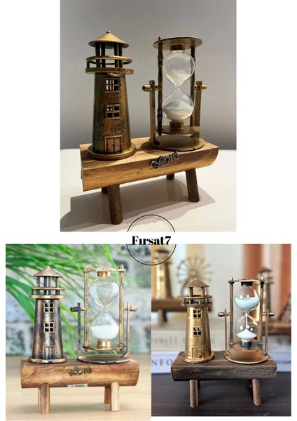 Dekoratif Kum Saati Deniz Feneri Masaüstü 18X15 Kum Saati Ayaklı Dekorasyon Ev Ofis Sevgiliye Hediye modelleri