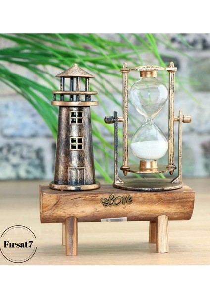 Dekoratif Kum Saati Deniz Feneri Masaüstü 18X15 Kum Saati Ayaklı Dekorasyon Ev Ofis Sevgiliye Hediye fırsatları
