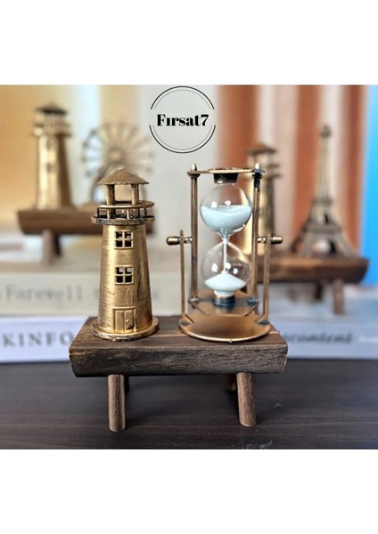 Dekoratif Kum Saati Deniz Feneri Masaüstü 18X15 Kum Saati Ayaklı Dekorasyon Ev Ofis Sevgiliye Hediye indirimleri