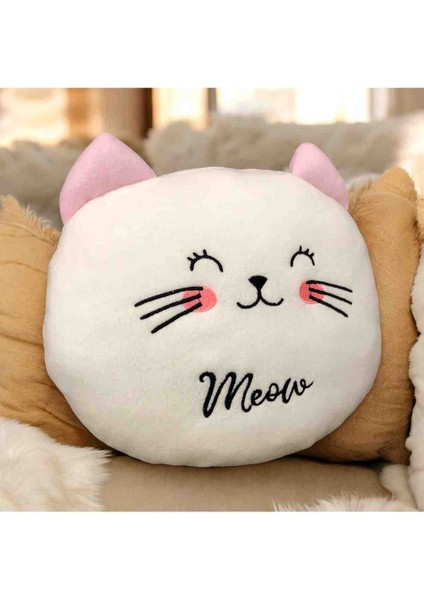 Meow Peluş Kedicik Yastık Sevimliliğiyle Sarılmalık, Yumuşacık Dekoratif Uyku Arkadaşı Yumoş Hediye fiyatları