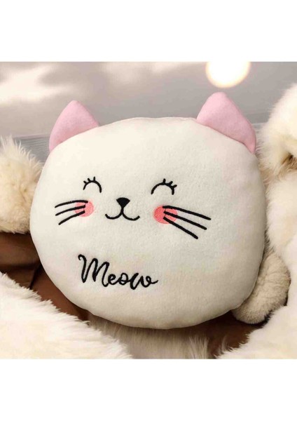 Meow Peluş Kedicik Yastık Sevimliliğiyle Sarılmalık, Yumuşacık Dekoratif Uyku Arkadaşı Yumoş Hediye modelleri