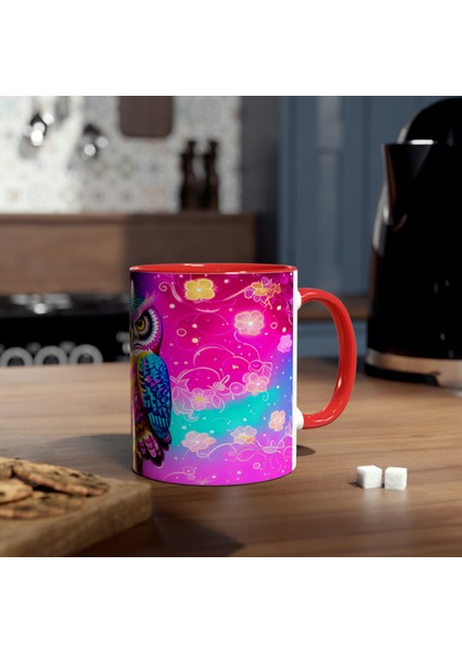 Baykuş Temalı Baskılı Kupa Bardak