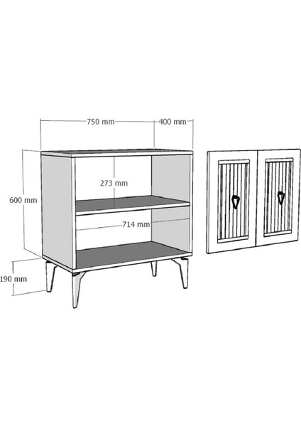 CAD001BG-CAPRİ Çok Amaçlı Dolap , Ayakkabılık , Konsol Beyaz-Gold