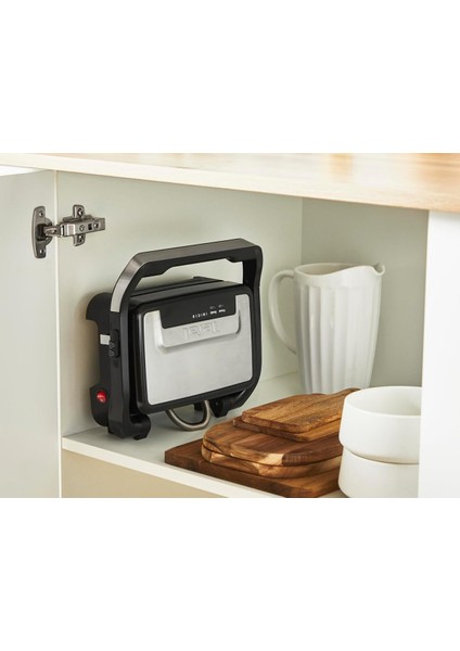 GC270D10 Inicio Compact Izgara ve Panini Makinesi – 1000W, Paslanmaz Çelik, Yapışmaz Plaka, Kompakt Tasarım