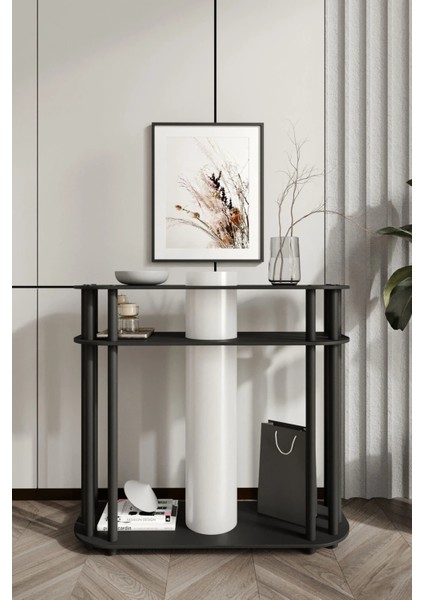 Cruise Dresuar Dekoratif Raflı Lambader Siyah fiyatları