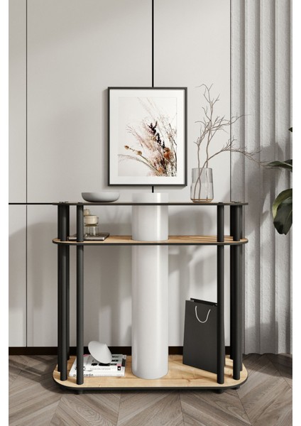 Cruise Dresuar Dekoratif Raflı Lambader Meşe fiyatları