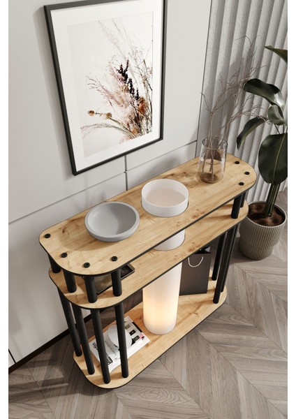 Cruise Dresuar Dekoratif Raflı Lambader Meşe modelleri