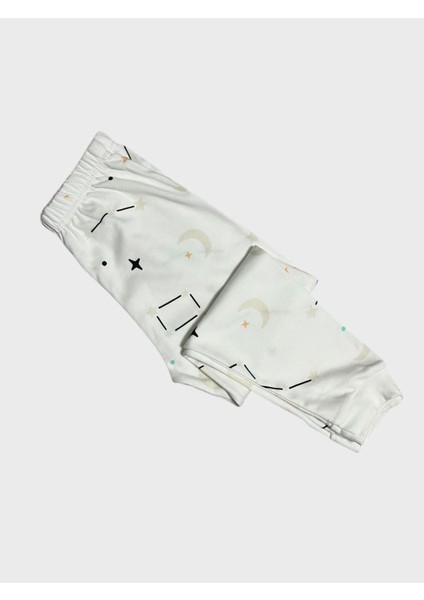 Kız Çocuk %100 Pamuklu Beyaz Tavşan Desenli Uzun Kollu Pijama Takımı fırsatları