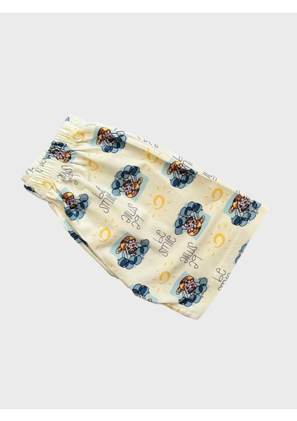 Kız Çocuk %100 Pamuklu Balon Güneş Desenli Kısa Kollu Şortlu Pijama Takımı modelleri