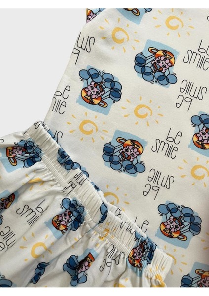 Kız Çocuk %100 Pamuklu Balon Güneş Desenli Kısa Kollu Şortlu Pijama Takımı fırsatları