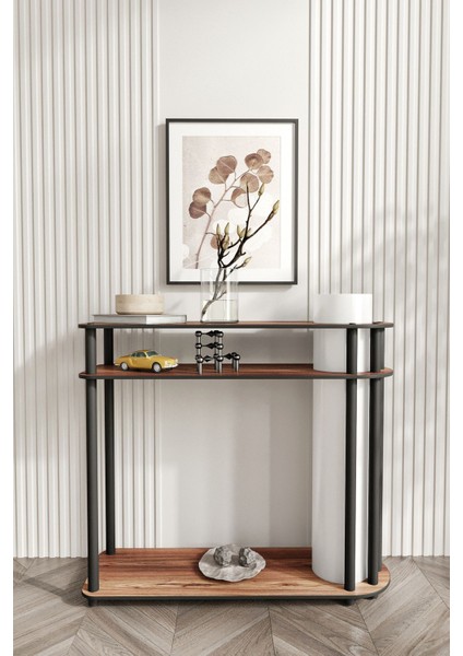 Caprio Dresuar Dekoratif Raflı Lambader Ceviz fiyatları