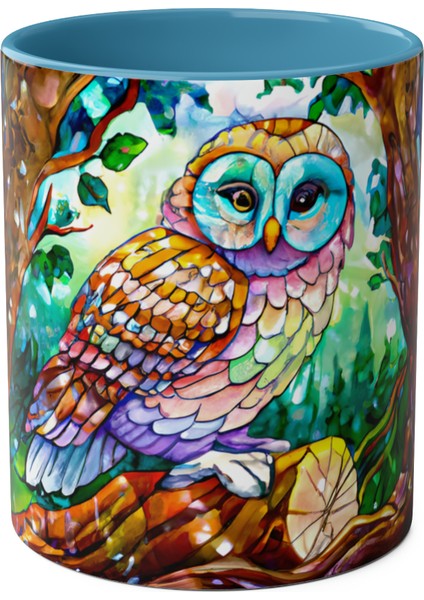 Baykuş Temalı Baskılı Kupa Bardak