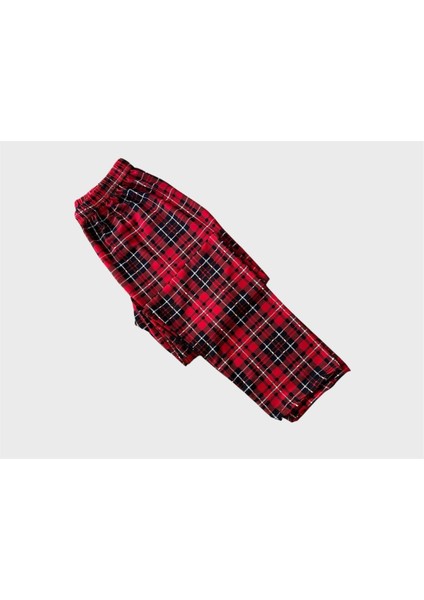 Kız Çocuk %100 Pamuklu Kırmızı Ekose Desen Milan Kumaş Gömlek Yaka Düğmeli Kısa Kollu Pijama Takımı fırsatları