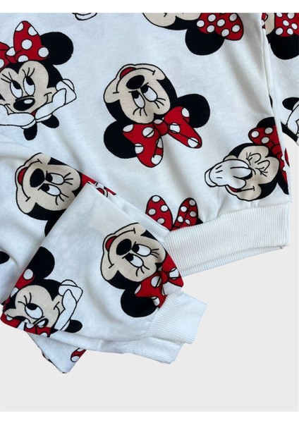 Kız Çocuk Pamuklu Mevsimlik Beyaz Uzun Kollu Pijama Takımı modelleri