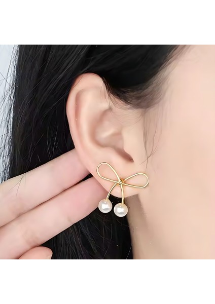 Incili Fiyonk Küpe - Kararmaz Altın Kaplama fırsatları