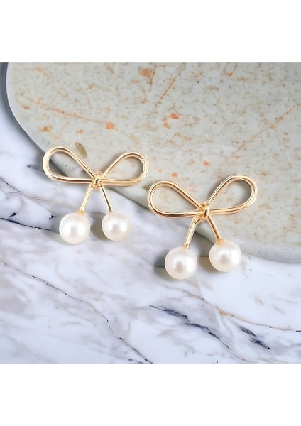 Incili Fiyonk Küpe - Kararmaz Altın Kaplama indirimleri