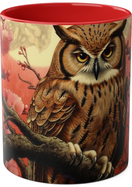 Baykuş Temalı Baskılı Kupa Bardak