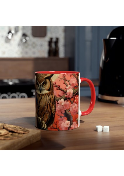 Baykuş Temalı Baskılı Kupa Bardak