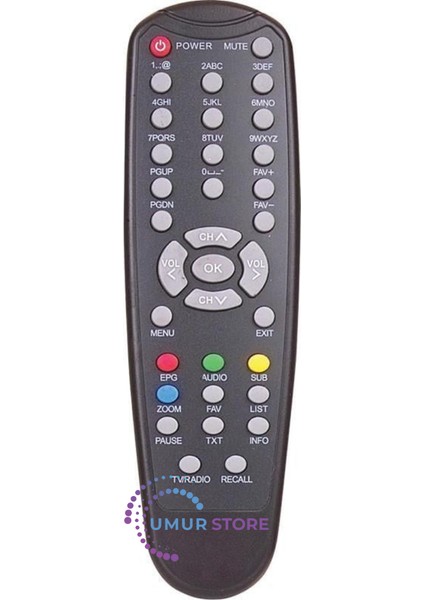 X-2007 Fta Uydu Alıcı Kumandası