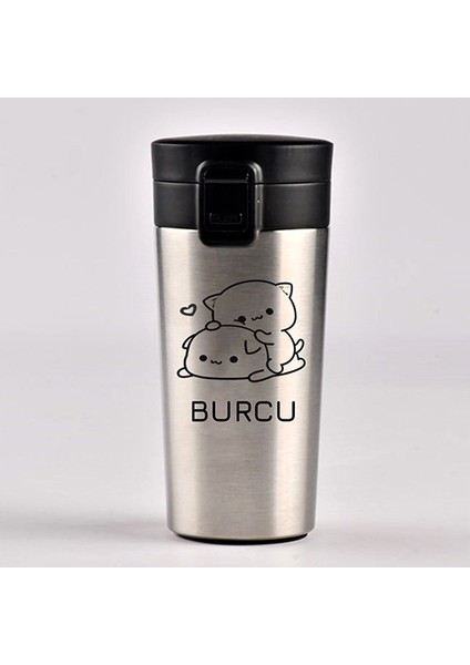 Kişiye Özel Paslanmaz Çelik 380 ml Vakumlu Bubu Dudu Baskılı Termos - Isı Yalıtımlı, Sızdırmaz Kapak modelleri