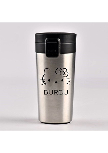 Kişiye Özel Paslanmaz Çelik 380 ml Vakumlu Hello Kitty Baskılı Termos - Isı Yalıtımlı, Sızdırmaz Kapak modelleri