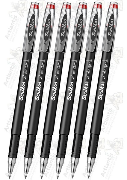 Kırmızı Pilot Kalem Speed 27 6 Adet Scrikss Pilot Kalem 0.7 mm Roller Uçlu Pilot Kalem Ince Uçlu Likit Mürekkepli Pilot