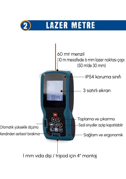 Chelikbei EEA458 Akülü 11LI Set (Led Işık, Lazer Metre, Somun Sıkma, Dekupaj, Oto Yıkama, Dal Makası, Dal Budama Testere, Darbeli Vidalama, Spral, Kırıcı Delici Matkap, Çok Fonksiyonlu Taşlama)