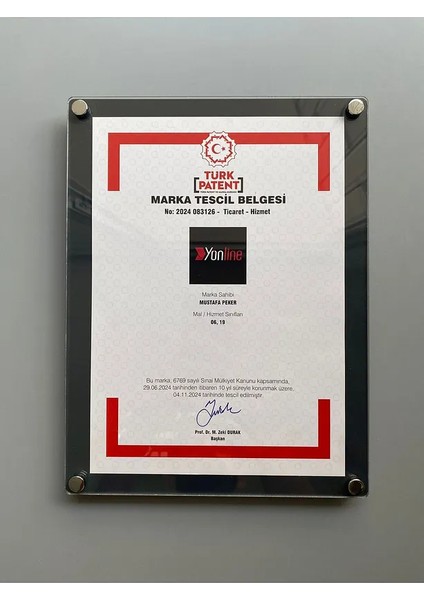 A4 Vidalı Duvar Tipi Belge Panosu | Antrasit Zeminli Şeffaf Pleksi Föylük