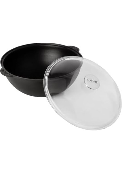 Döküm Yuvarlak Kazan Cam Kapaklı Tencere, Çap 30 Cm, Lv Y Kz 30 K3 modelleri