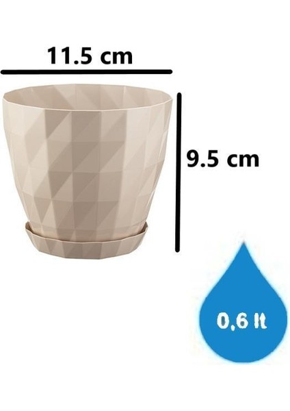 So-Krt1 Dekoratif Kristal Saksı Takımı 0.6 Lt Kirli Beyaz 5 Adet fiyatları
