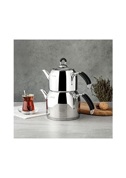 Modern Mini Küçük Boy 0.8-1.6 Lt. Paslanmaz Çelik Çaydanlık Takımı fiyatları