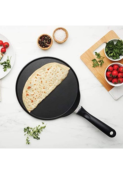 153.03.08.0376 Mutfaksever Biogranit Gözleme ve Krep Tava 26 Cm, Siyah