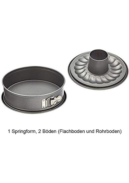 Inspiration Kelepçeli Kek Kalıbı, 26 Cm, Yuvarlak, 2 Raf, Düz ve Boru Taban, Yuvarlak Pişirme Kalıbı, Yapışmaz Kaplamalı, Sızdırmaz, Tarifli (Türkçe Olmayabilir) modelleri