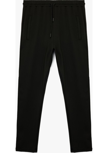 Beli Bağcıklı Biyeli Cep Detaylı Spor Eşofman Altı