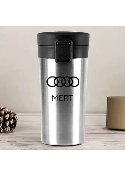Kişiye Özel Paslanmaz Çelik 380 ml Vakumlu Araç Baskılı Termos - Isı Yalıtımlı, Sızdırmaz Kapak